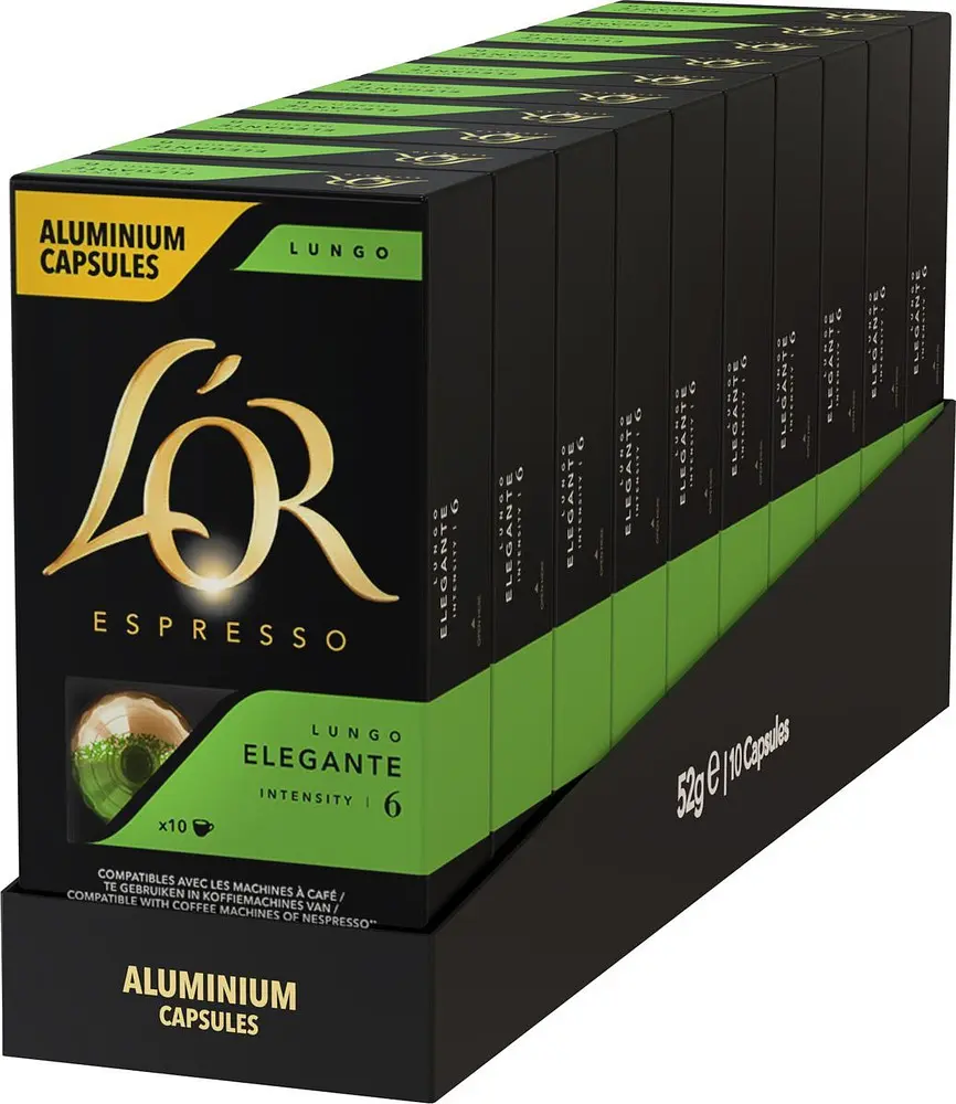 Кава в капсулах Nespresso L`OR Lungo Elegante 100 шт