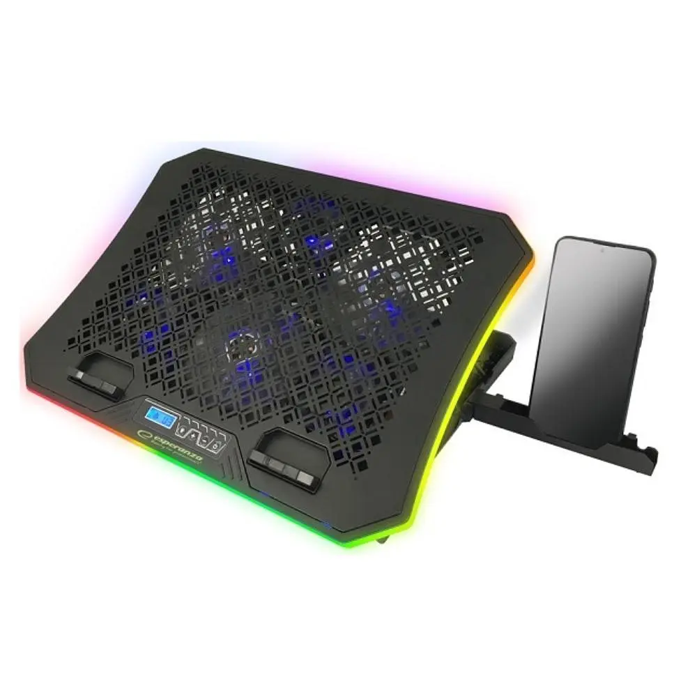 Подставка для ноутбука Esperanza RGB Galerne No Black 19" (EGC109) - фото 6
