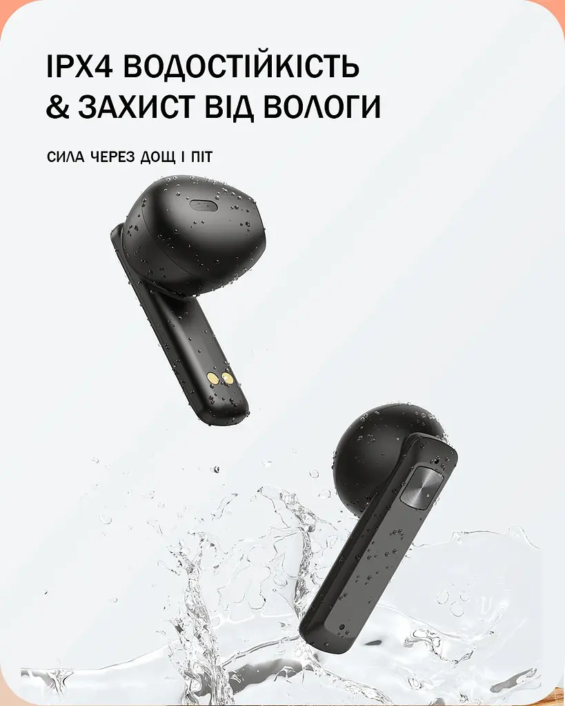 Бездротові навушники TWS BlitzWolf BW-FPE1 для Android, iPhone, iPad Black - фото 6