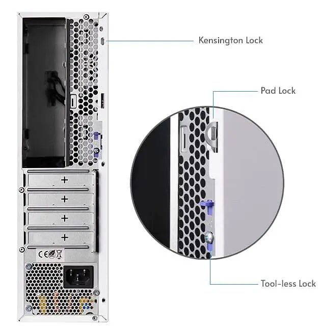 Корпус Chieftec UNI BE-10W-300 300W SLIM FF White (BE-10W-300) - фото 8