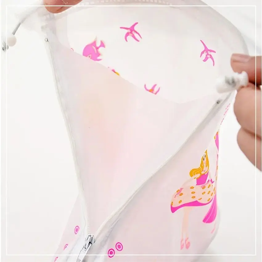 Детские резиновые бахилы Lesko Две принцессы 2XL 25.5 см розовые (15359) - фото 2