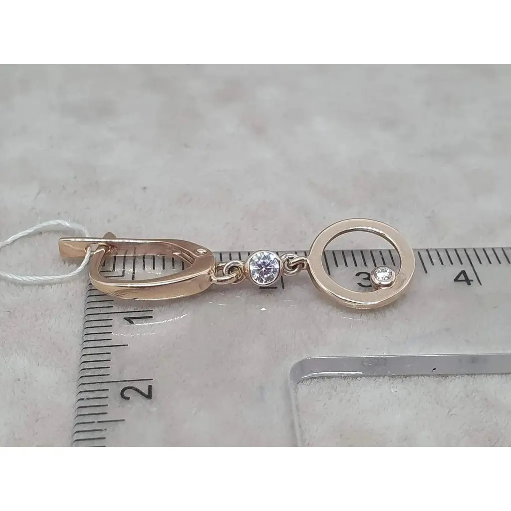 Золотые серьги Империя золота с фианитами. СВ983(2)И - фото 5