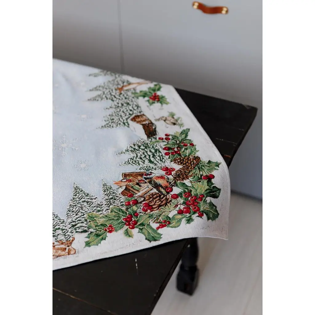 Скатерть гобеленовая Прованс Squirrel с люрексом 135 x 300 см (41801) - фото 5