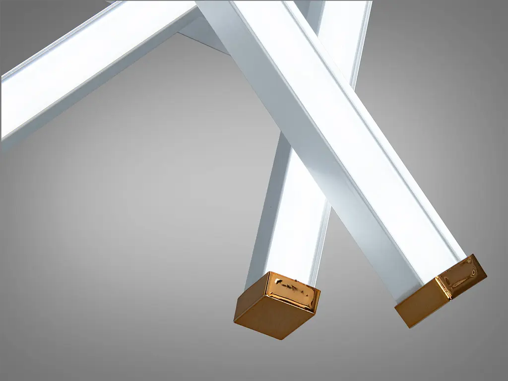 Сучасна стельова LED люстра Diasha 2535WH біла 56W димер 63 см 14-19 м2 - фото 4