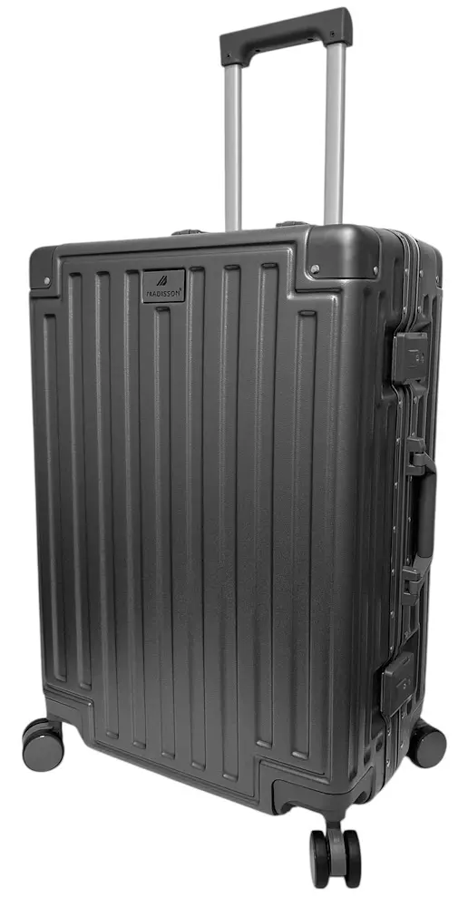 Валіза середня M Madisson Snowball 66503 M 64x43x26 см 100% полікарбонат на засувках Сірий