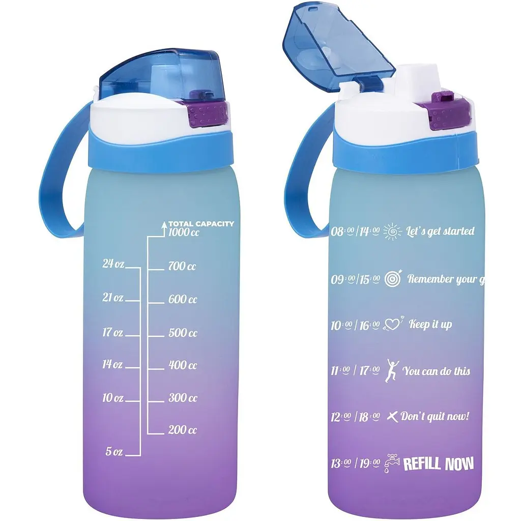 Пляшка для води Herevin PC-Double Coloured Blue 1 л (161646-160) - фото 2