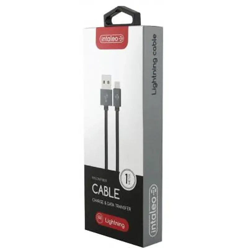 Дата кабель USB 2.0 AM to Lightning 1.0m CBGNYL1 grey Intaleo (1283126477652) - фото 2