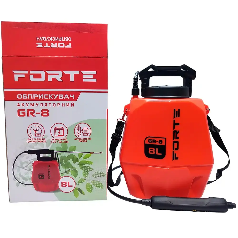 Оприскувач акумуляторний Forte GR-8, 2 Аh 3.7 V Li-Ion (157013) - фото 2