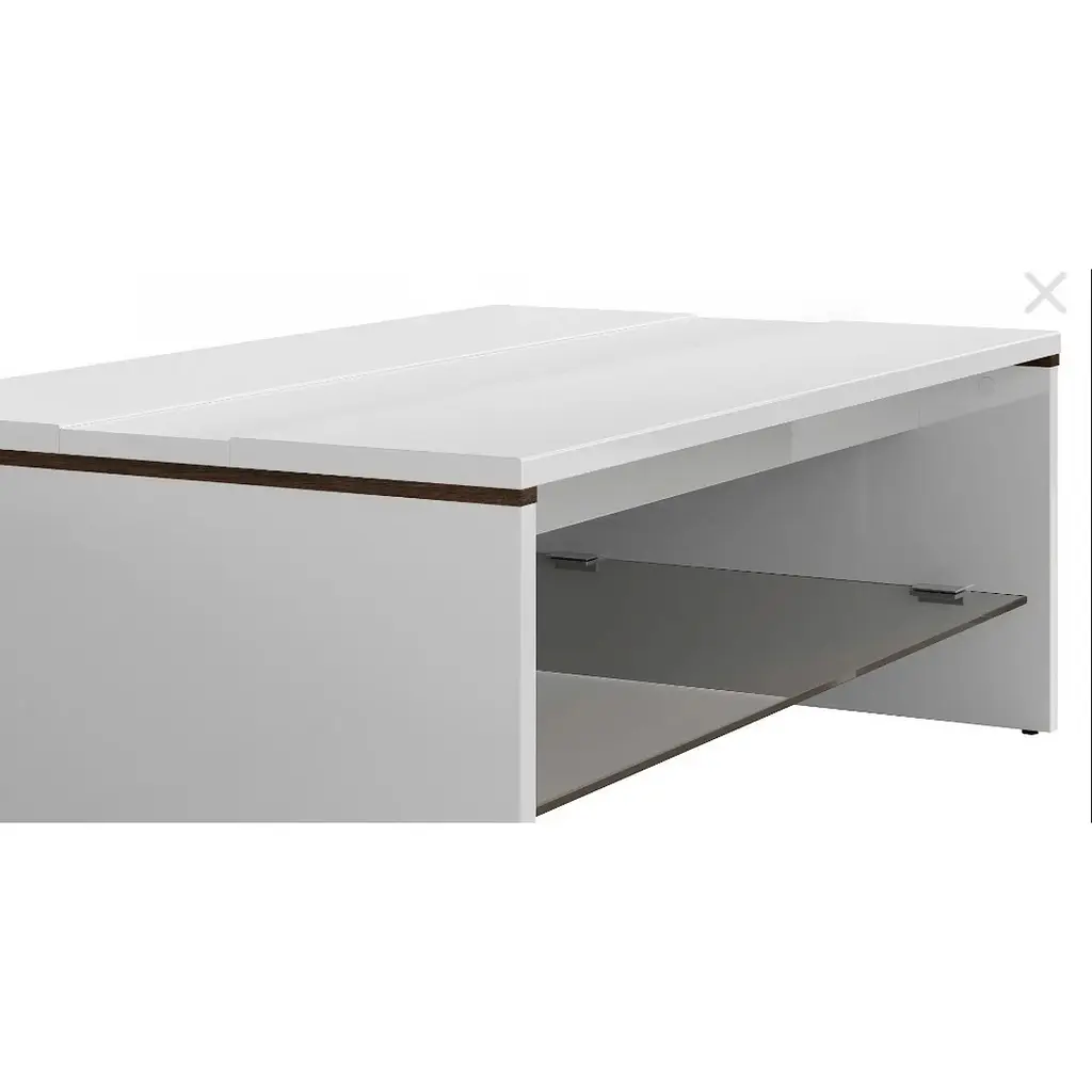 Стіл журнальний ВМК Ацтека LAW/4/11 Білий / Білий глянець (GRB-1660) - фото 3