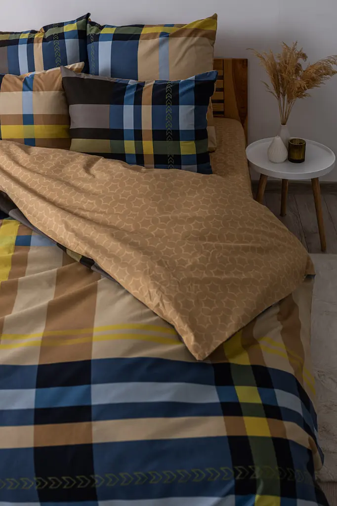 Комплект постільної білизни ТЕП Soft dreams Scotland євро сірий з жовтим (2-03859_26052) - фото 5
