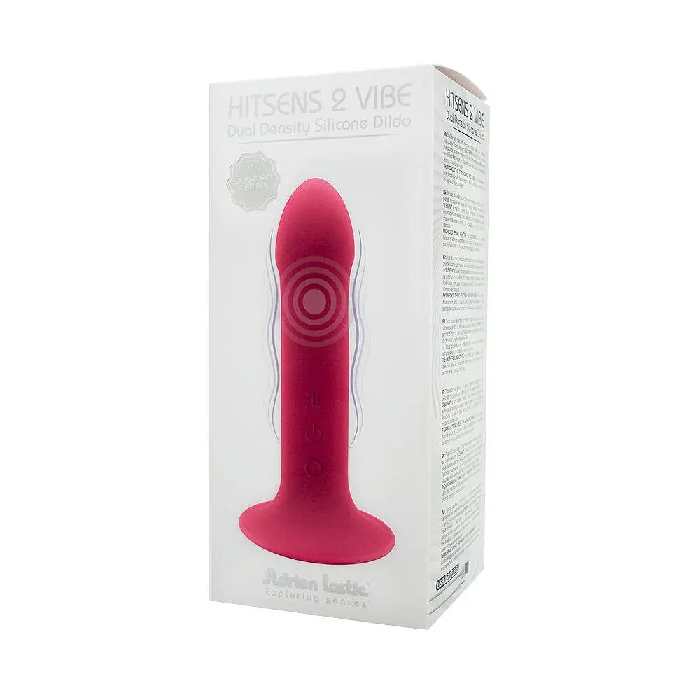 Ділдо з вібрацією Adrien Lastic Hitsens 2 Pink, відмінно для страпону, макс діаметр 4 см, довжина 17,2 см - фото 6