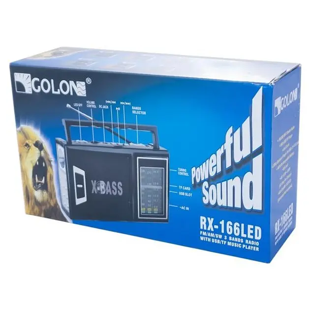 Радиоприемник Golon RX-166 LED портативный черный - фото 5
