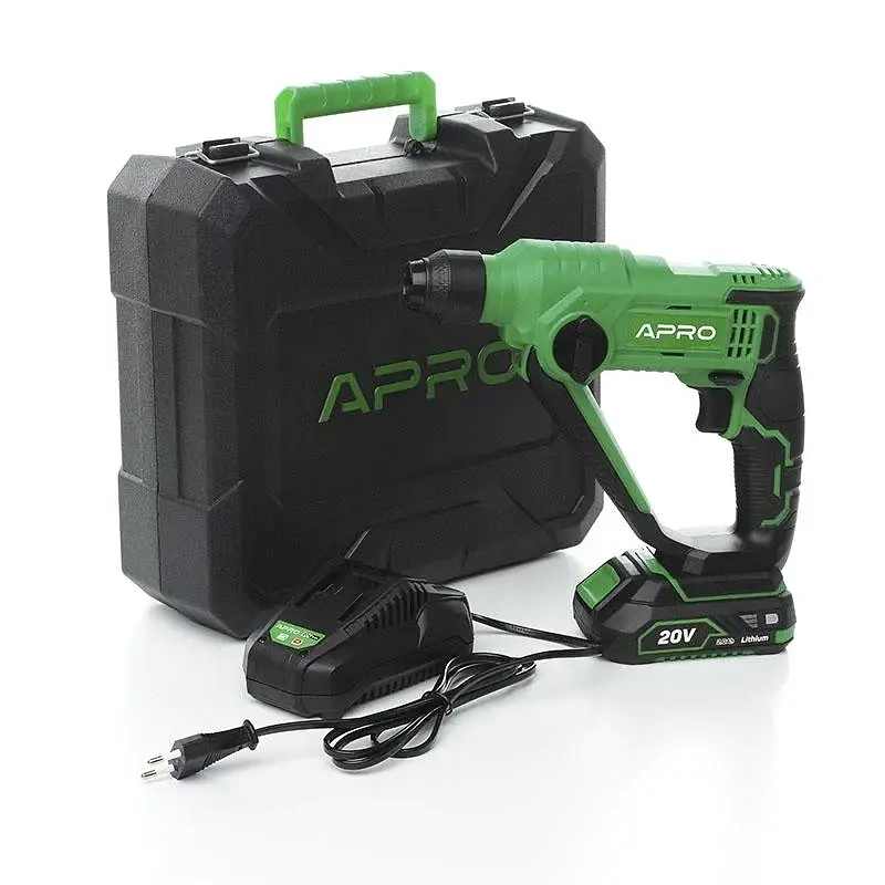 Перфоратор Apro 20CH SDS-plus 1,5 Дж 1 АКБ 2 А ЗП 30412 - фото 2