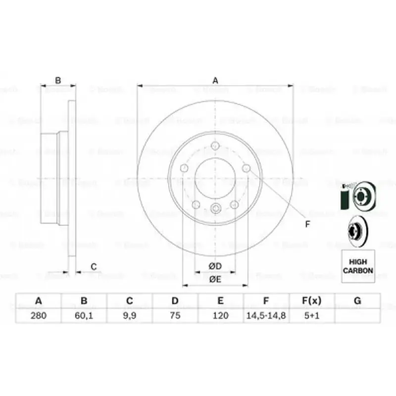 Тормозной диск Bosch 0 986 478 561 - фото 5
