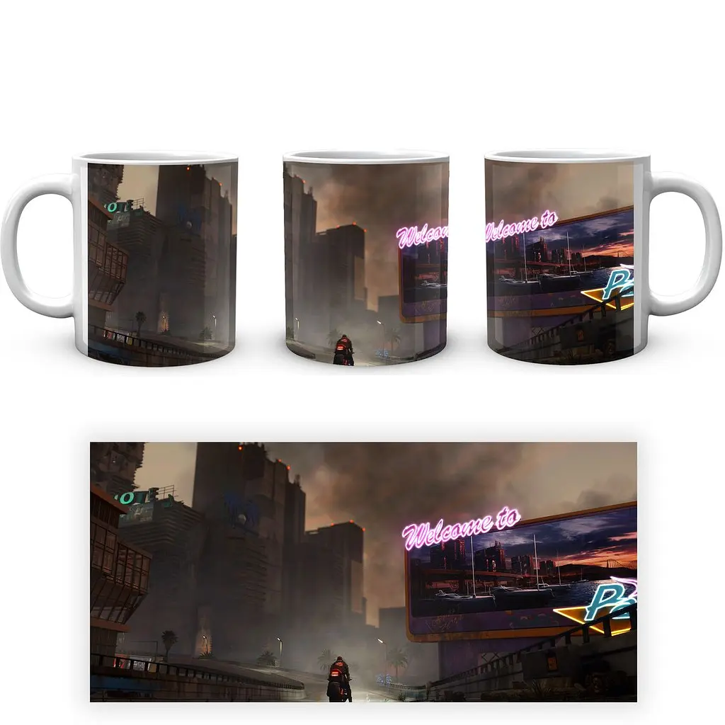 Кухоль GeekLand Cyberpunk 2077 Кіберпанк 2077 CY 02.594 330 мл білий - фото 4
