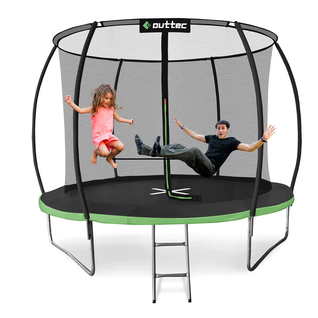 Батут Outtec Premium 10ft (312см) чорно-зелений з внутрішньою сіткою - фото 6