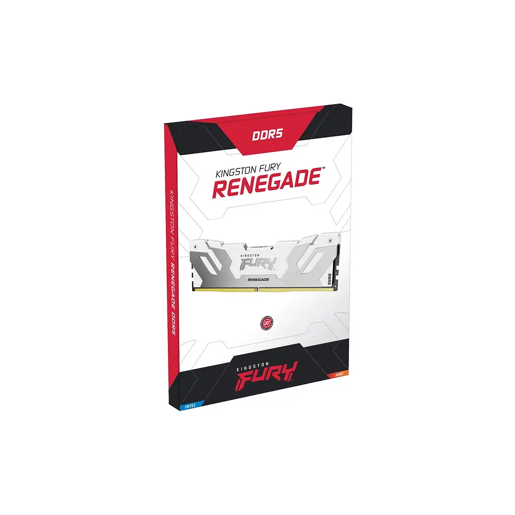 Модуль пам'яті для комп'ютера DDR5 32GB (2x16GB) 8000 MHz Renegade White Kingston Fury (ex.HyperX) (KF580C38RWK2-32) - фото 5