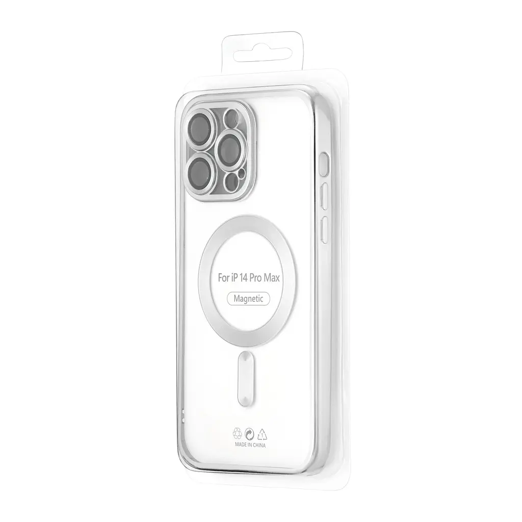 Чохол Ductil Metallic Edge with MagSafe (Protected Camera & Lens) iPhone 14 Pro Max Silver - фото 2