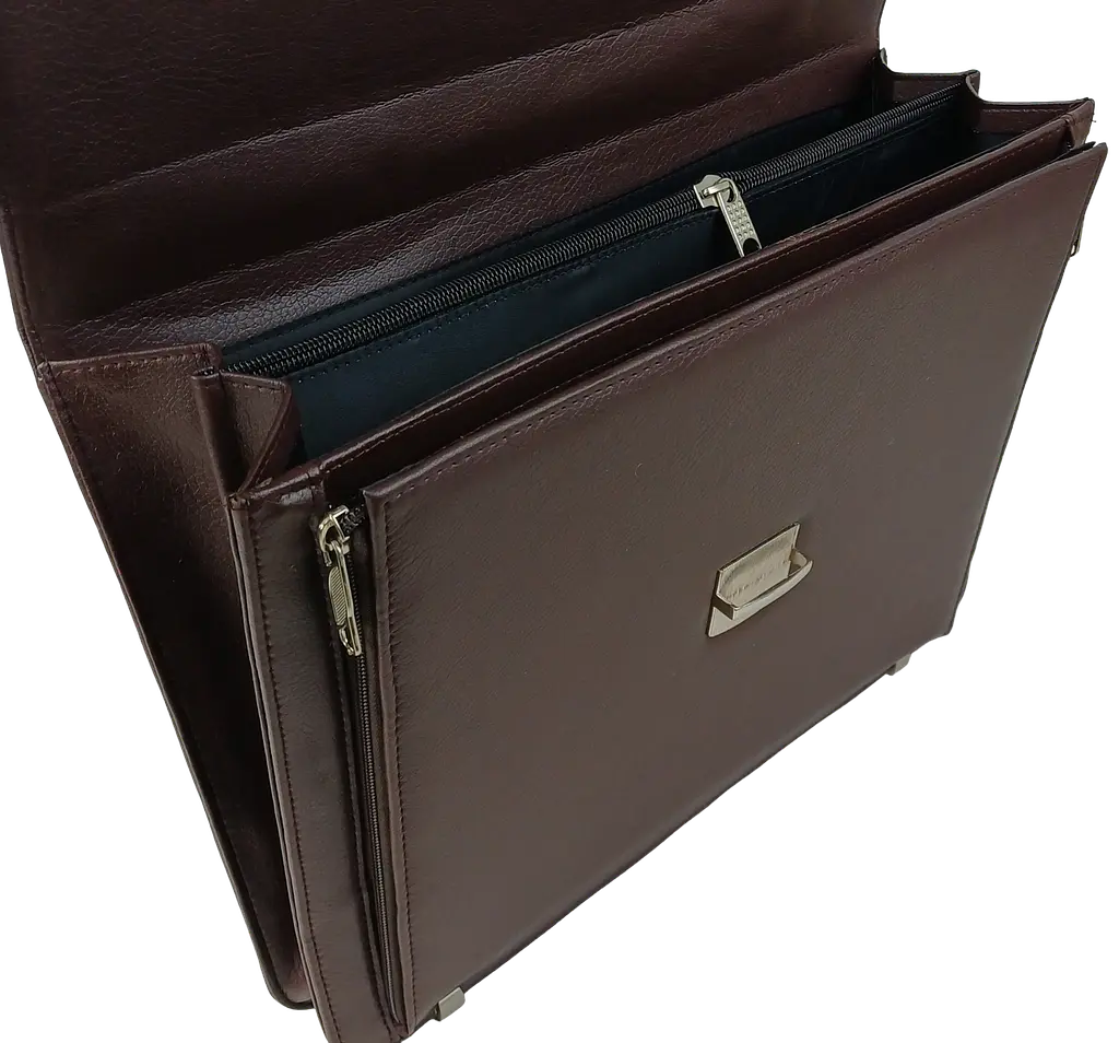 Портфель чоловічий Exclusive Еко-шкіра Коричневий (714000 brown) - фото 6