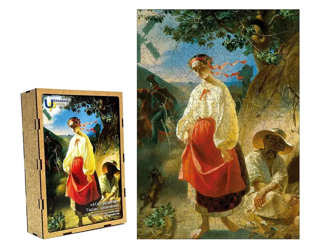 Пазл дерев`яний UkrainianPuzzles Катерина. Тарас Шевченко - фото 3