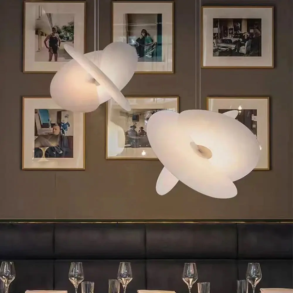 Футуристическая люстра в белом корпусе Ø 30 см Ст. PLP 07-300 Line F - фото 3