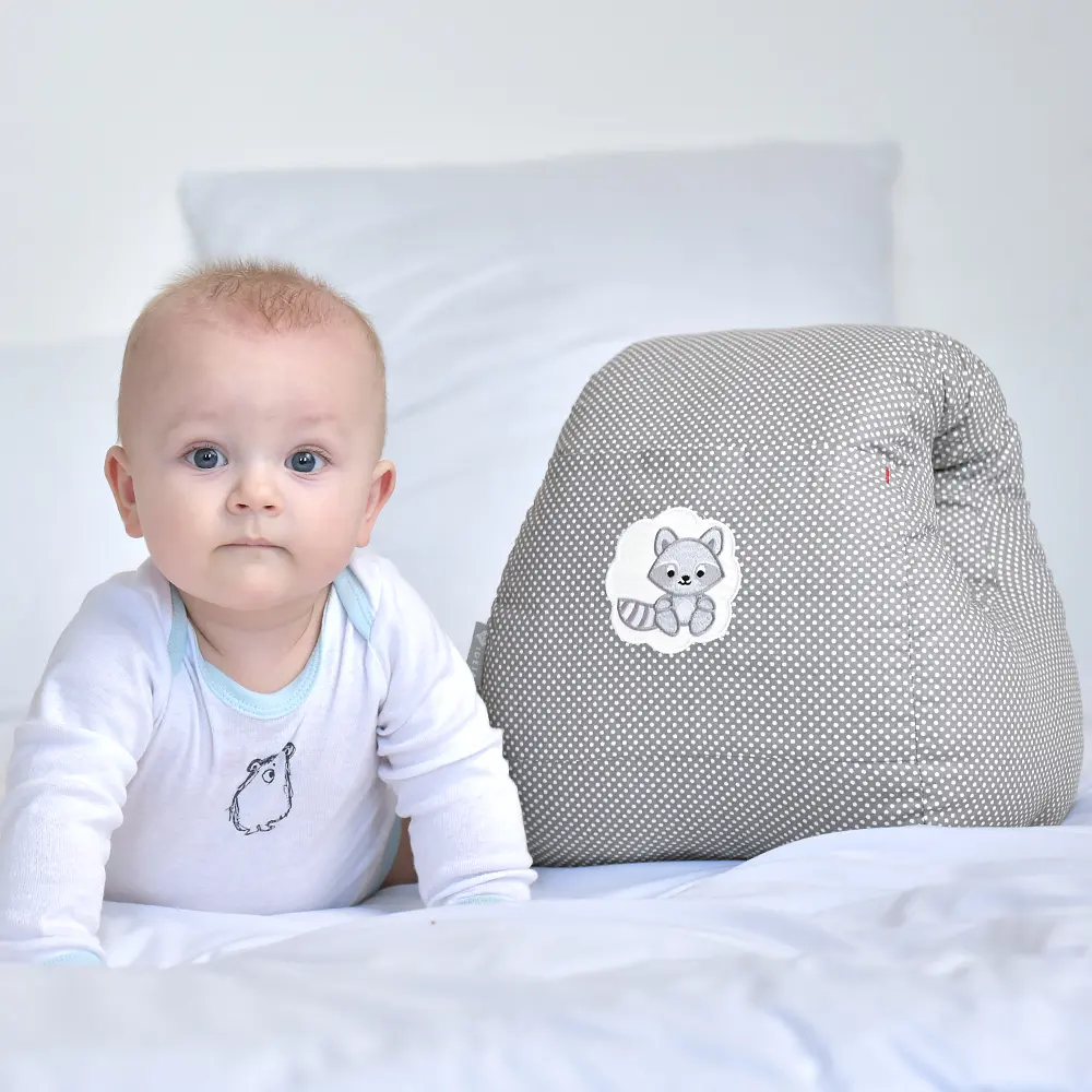 Подушка для годування Papaella Mini Горошок, 28х30 см, сірий (8-31999) - фото 7