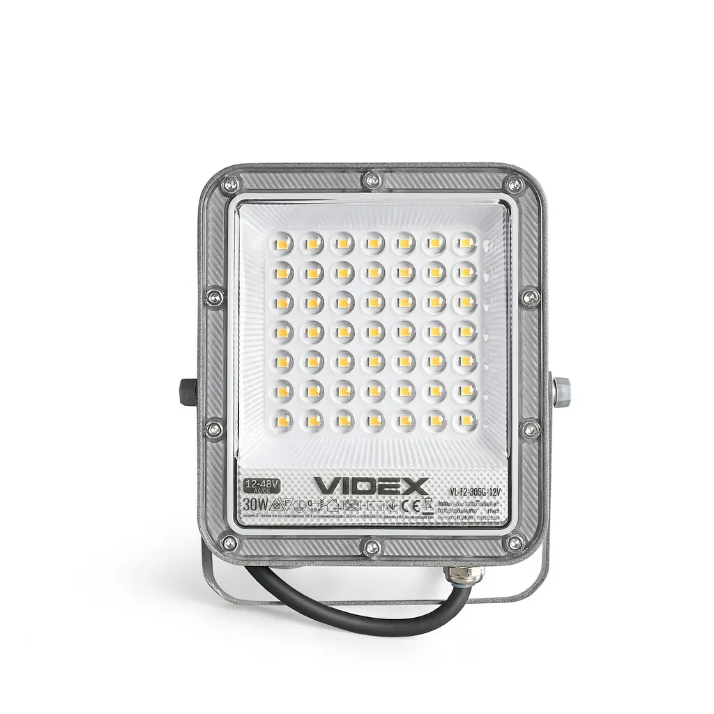 LED прожектор PREMIUM VIDEX F2 30W 5000K AC/DC12-48V - фото 4