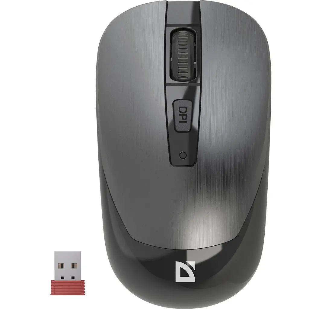 Мишка Defender Wave MM-995, бездротова, 4 кн. до 1600 dpi, безшумна, сіра - фото 7