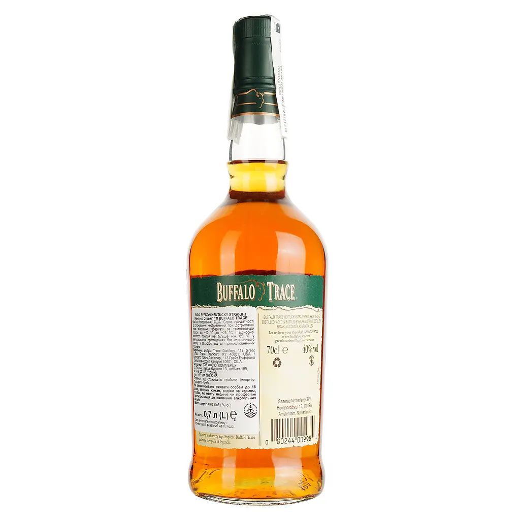 Віскі Buffalo Trace Kentucky Straight Bourbon Whiskey, 40%, 0,7 л (860376) - фото 4