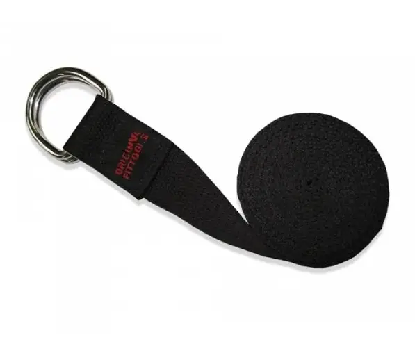 Ремінь для йоги PowerPlay PP_4409 183*3.8 см Чорний (PP_4409_Black) - фото 7