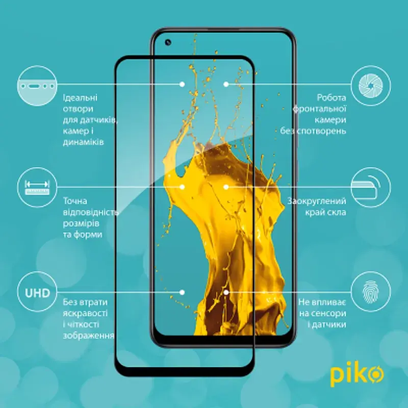 Скло захисне Piko Full Glue Realme 8 Pro (1283126523298) - фото 3