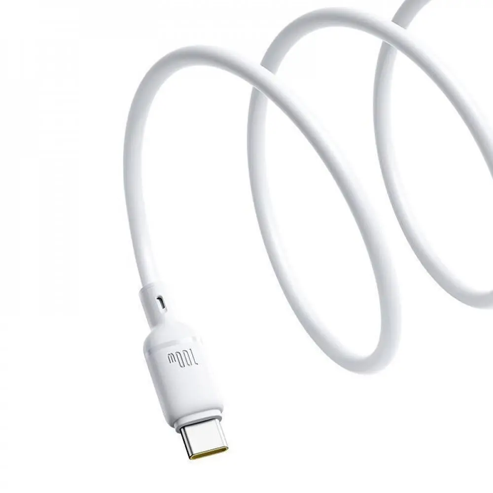 Кабель Baseus Silky Series Fast Charging Type-C 100W (1m) white (P10377703213-00) - фото 3