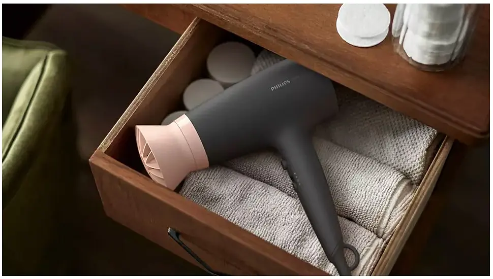 Фен для волосся Philips 3000 Series, чорний з рожевим (BHD350/10) - фото 4