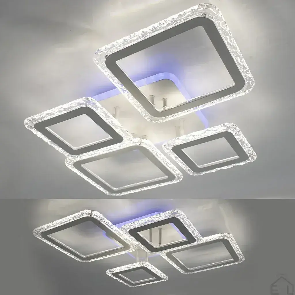 Смарт люстра керована світлодіодна OVAL ICE RGB 5S 75 Вт 725x500x93 мм Біла ESLLSE - фото 7