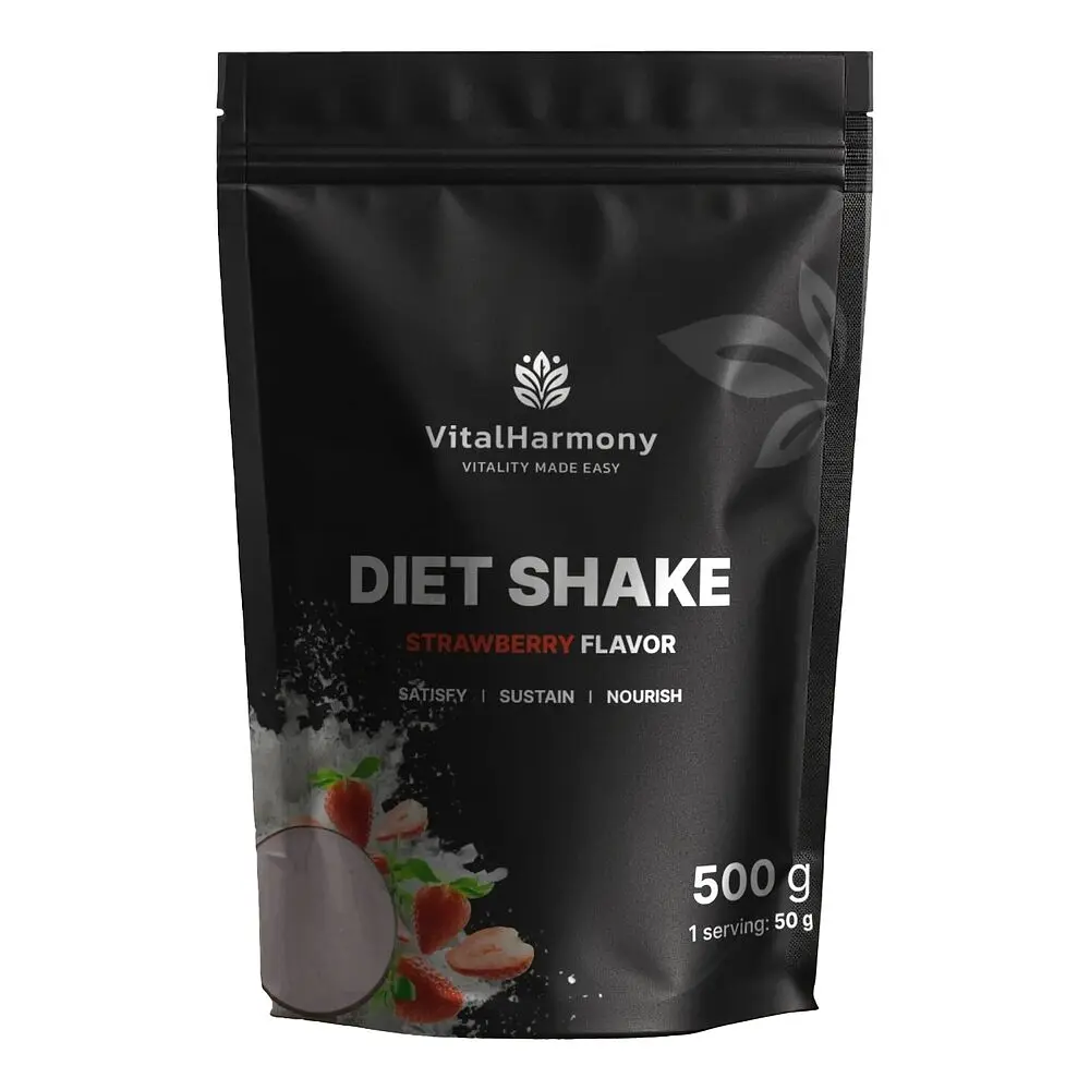 Замінник харчування VitalHarmony Diet Shake, 500 г - Полуниця