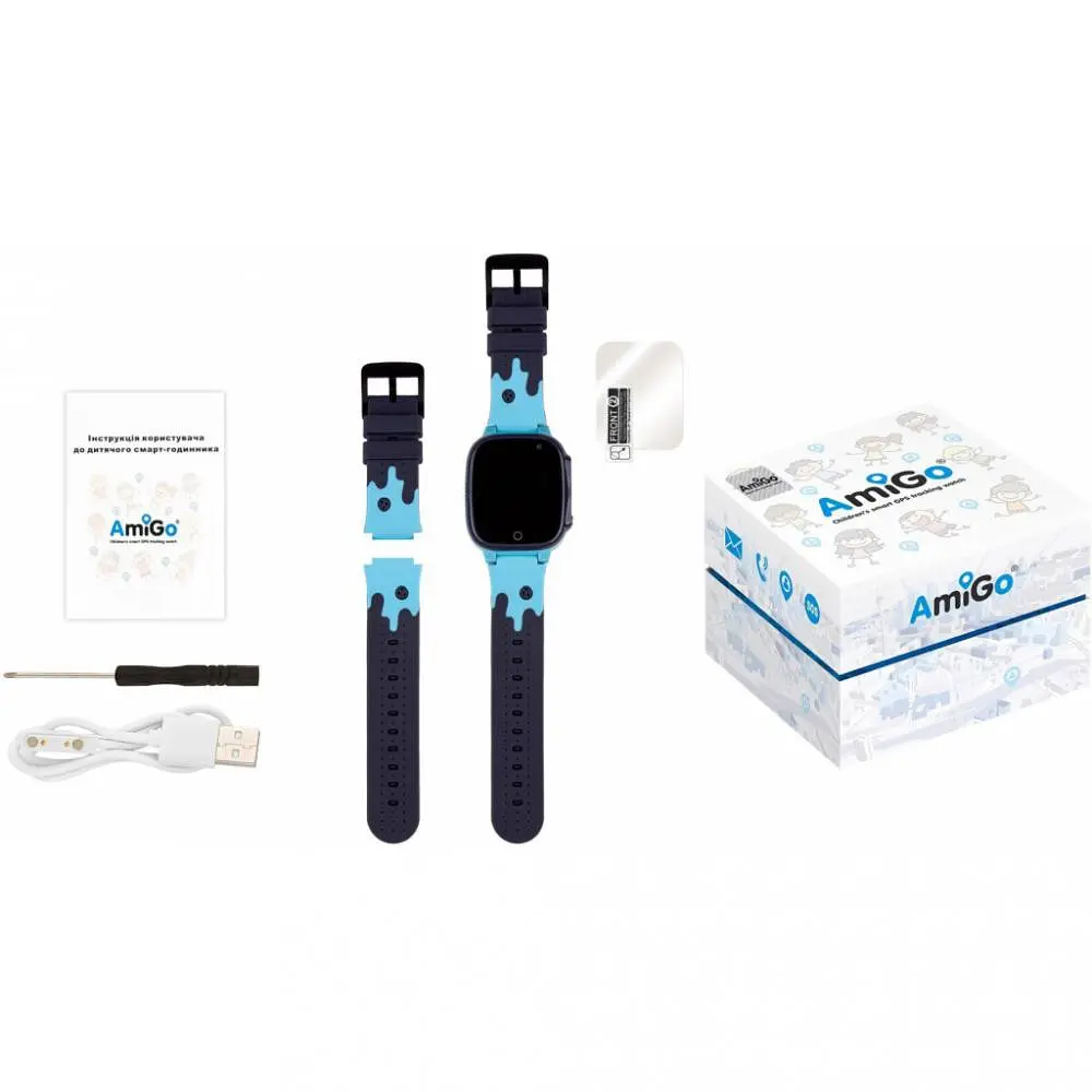 Дитячий розумний годинник Amigo GO008 Milky Blue - фото 8