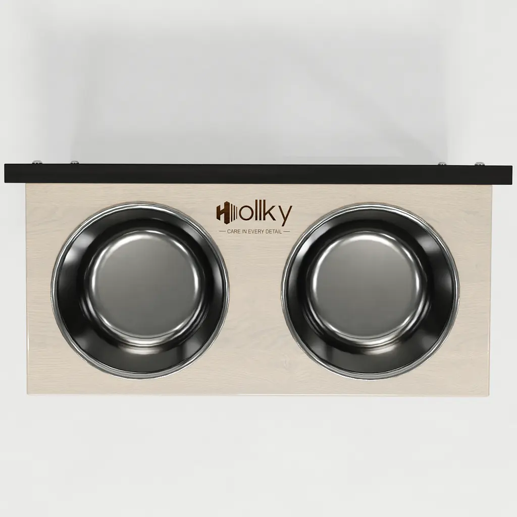 Hollky Flex L — регульовані миски на підставці для великих собак (2 × 1.8 л) - фото 4