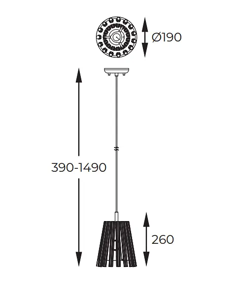 Подвесная люстра BACH P0547-01H-F9AC Zuma Line - фото 2