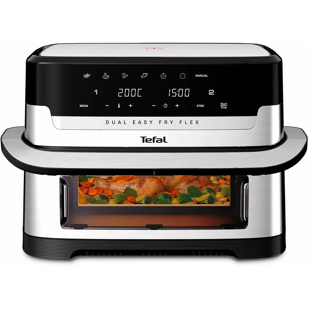 Мультипечь Tefal Dual Easy Fry Flex 2700Вт, чаша 5.5+3.5 л - фото 2