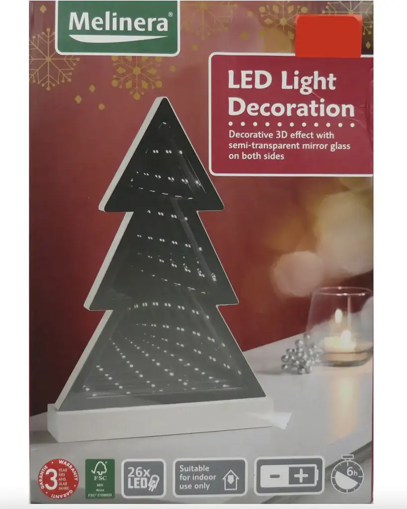 3D Елка Melinera на батарейках Led подсветка зеркальная поверхность - фото 2