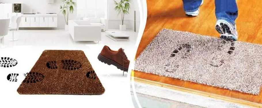 Килимок для взуття Clean Step Mat Супервбираючий придверний килимок для підлоги, 70*45см - фото 5