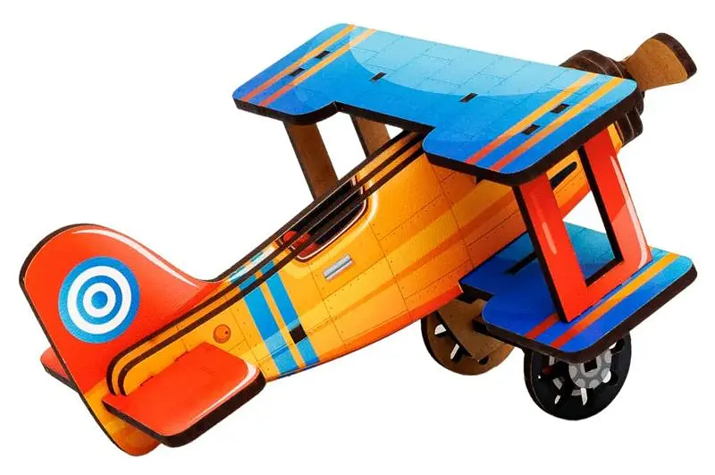 Конструктор дерев'яний Puz-00959 "Turbo Plane" в кульку PuzzleOK - фото 4