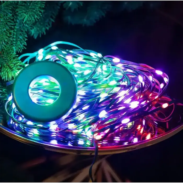 Гірлянда Кінський хвіст від USB, 2 м, 10 ниток, 400 LED + пульт/Смарт гірлянда/ Розумна гірлянда на ялинку - фото 4