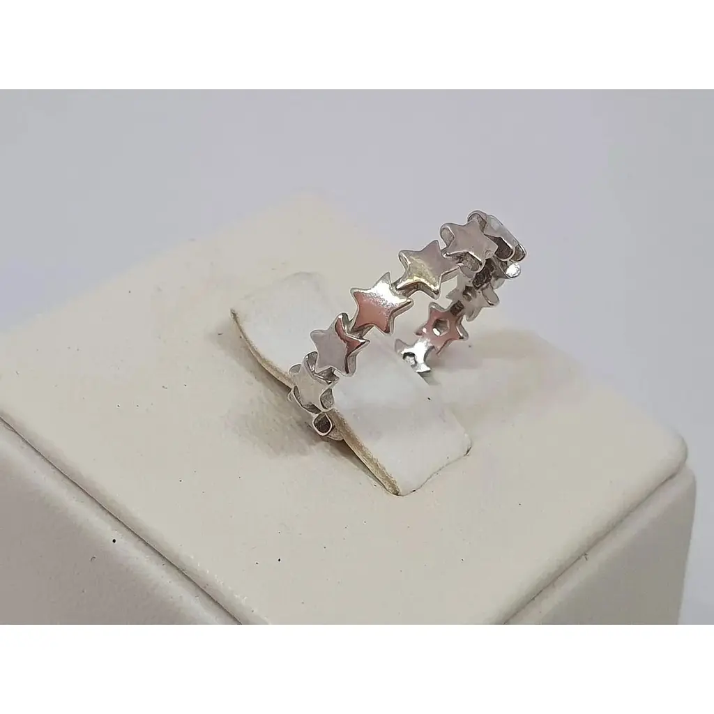 Срібний перстень Aurora Зірки. 81698 16,5 - фото 4