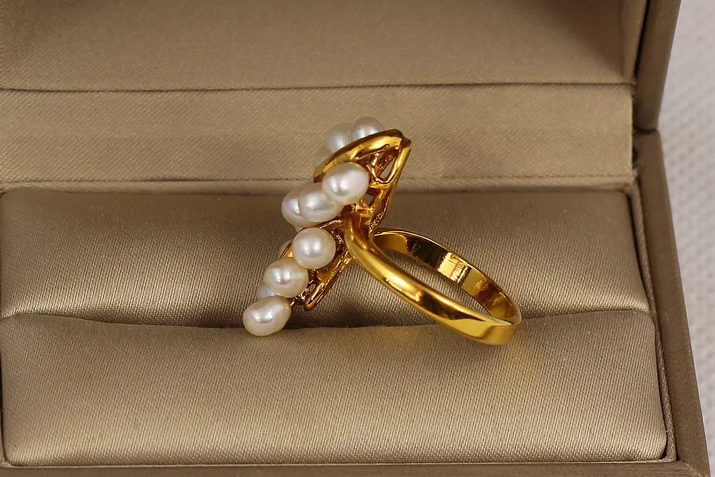 Кільце Xuping Jewelry Гроно велике р 18 золотисте - фото 2