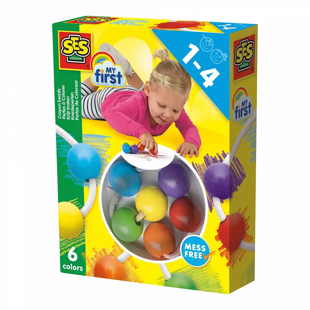 Набір для малювання Ses Creative My first Воскові олівці-намистинки 6 кольорів (00244S) - фото 3