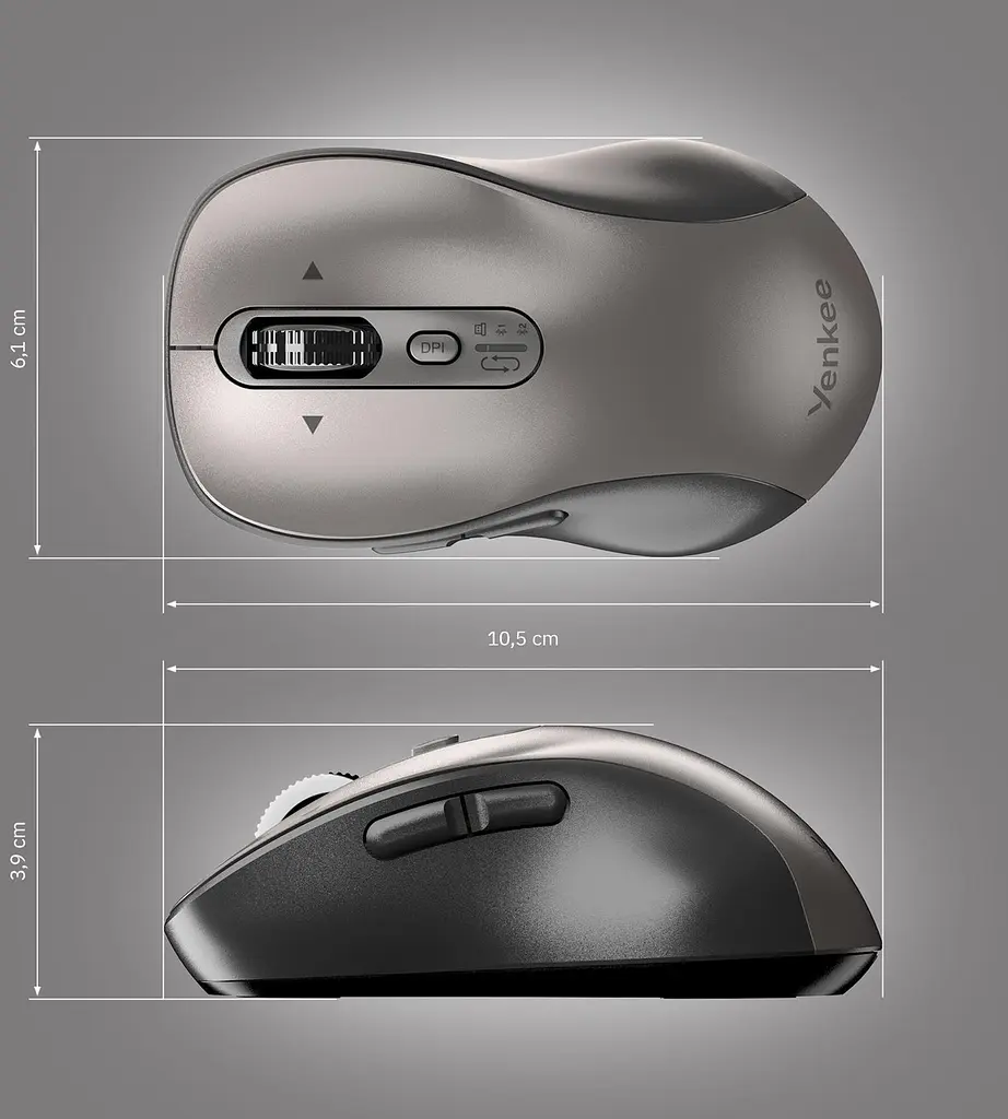 Миша комп'ютерна Yenkee YMS 2010SR Dual mode WL mouse GYRO (7090576) - фото 8