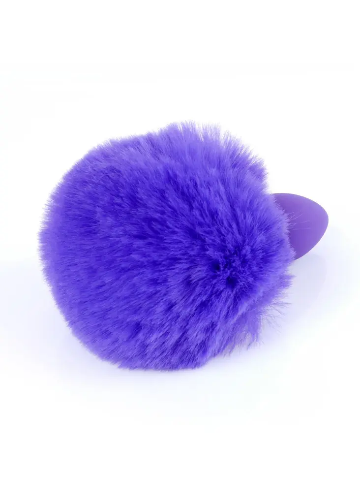 Анальна пробка - Bunny Tail Silicone Purple Plug Purple - фото 3