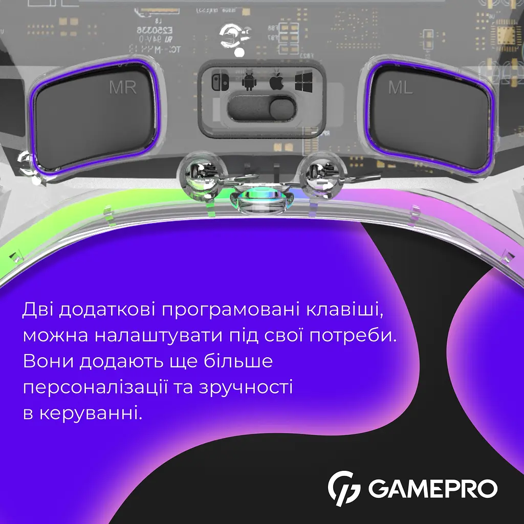 Геймпад GamePro беспроводной прозрачный (GPX13T) - фото 17