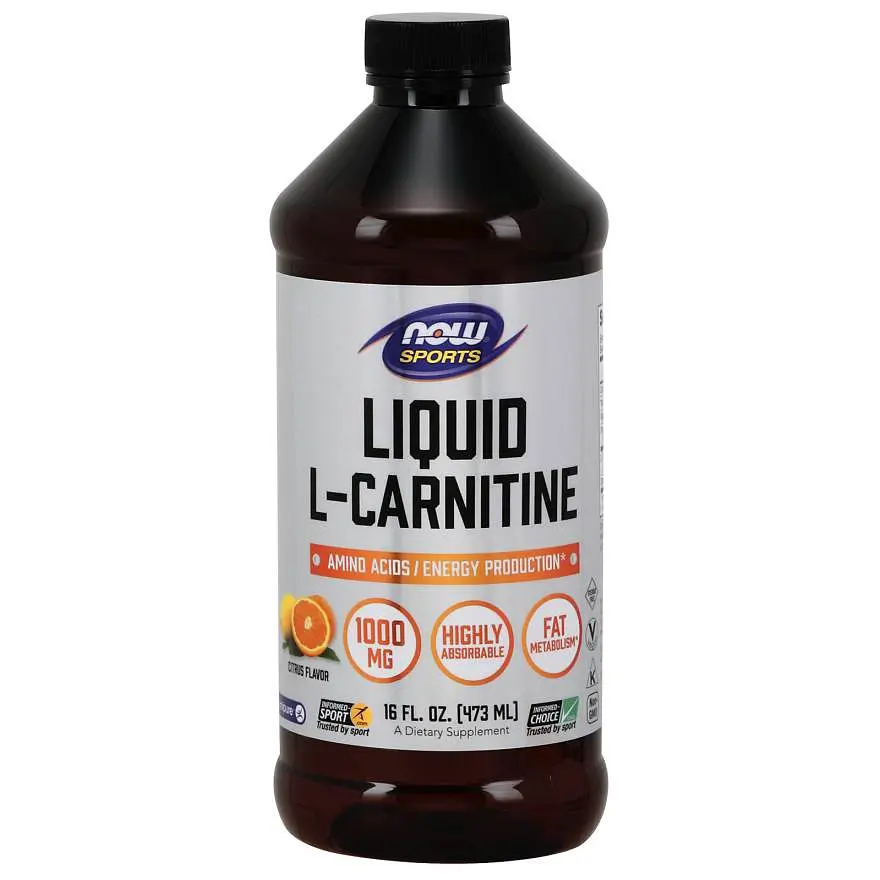 Жироспалювач NOW L-Carnitine 1000 mg Liquid, 473 мл - Цитрус
